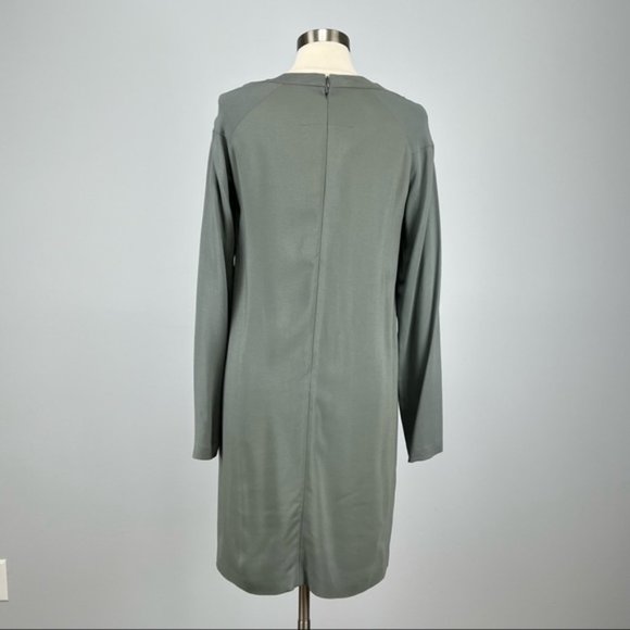 Calvin Klein Collection Womens Long Sleeve Shift Dress Sage Green size 46 US 10 - Picture 5 of 12